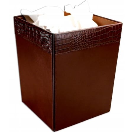 Dacasso Square Wastebasket, Leather A2003